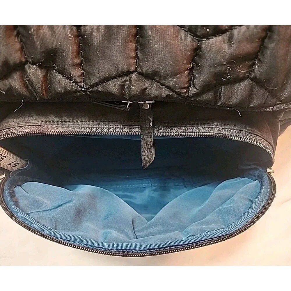 Skip Hop Forma Quilted Diaper Backpack Bag-Black/Teal-Changing Pad-Mesh Wipe Bag